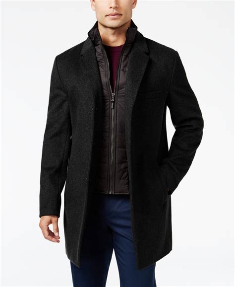 michael kors men's water-resistant overcoat